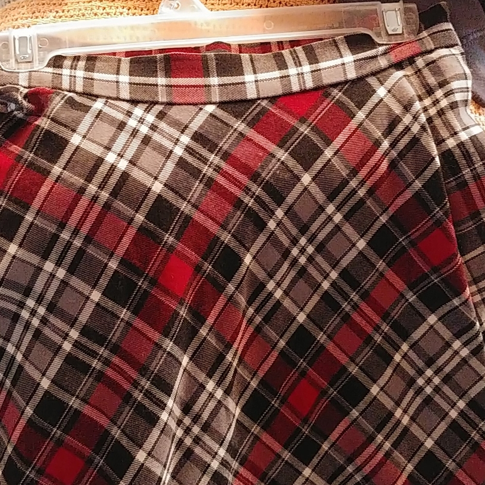 Long plaid skirt